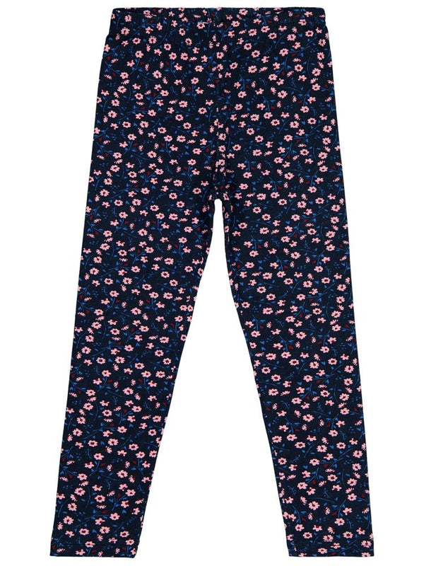 Civil Girls Çiçek Baskılı 6-9 Yaş Tayt - Lacivert