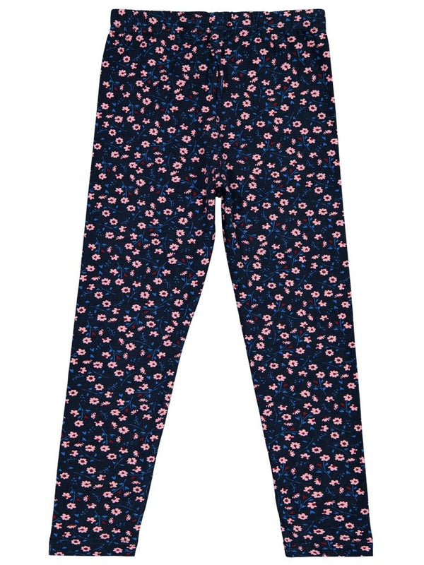 Civil Girls Çiçek Baskılı 6-9 Yaş Tayt - Lacivert