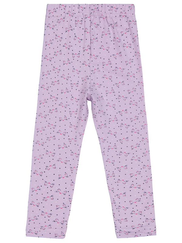 Civil Girls Kedi Baskılı 2-5 Yaş Tayt - Lila