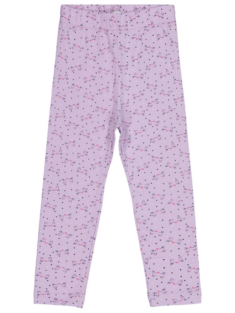 Civil Girls Kedi Baskılı 2-5 Yaş Tayt - Lila
