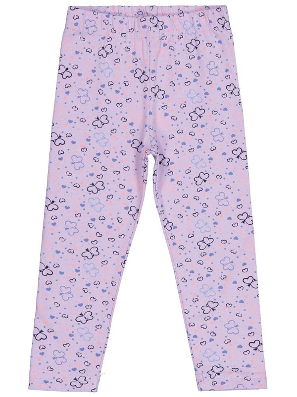 Civil Girls Kelebek Baskılı 2-5 Yaş Tayt - Lila