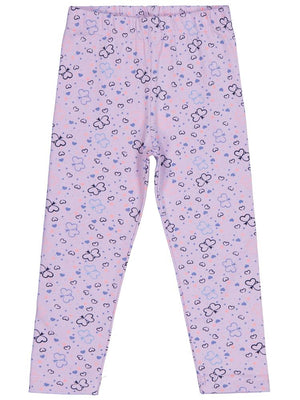 Civil Girls Kelebek Baskılı 2-5 Yaş Tayt - Lila