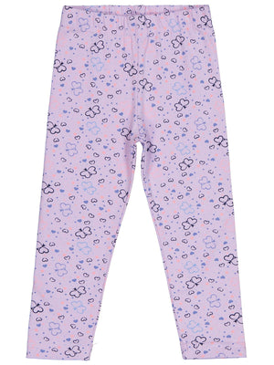 Civil Girls Kelebek Baskılı 2-5 Yaş Tayt - Lila