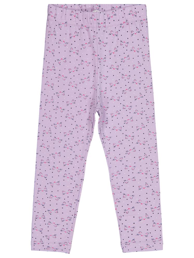Civil Girls Kedi Baskılı 6-9 Yaş Tayt - Lila