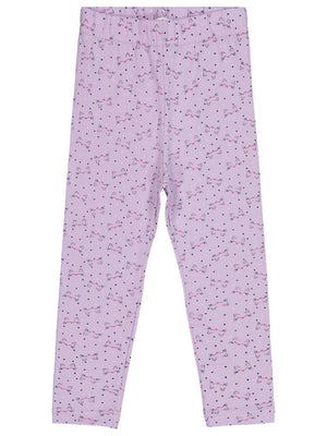 Civil Girls Kedi Baskılı 6-9 Yaş Tayt - Lila