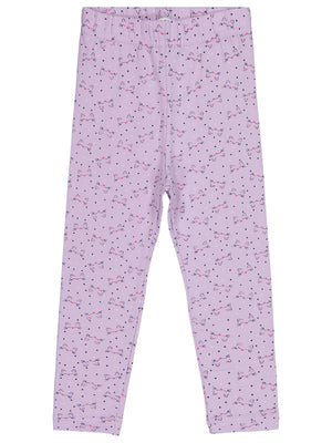 Civil Girls Kedi Baskılı 6-9 Yaş Tayt - Lila