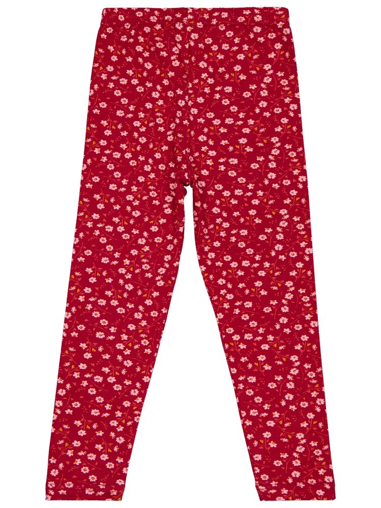 Civil Girls Çiçek Baskılı 6-9 Yaş Tayt - Bordo