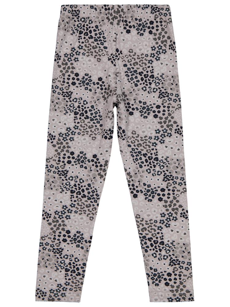 Civil Girls Leopar Baskılı 6-9 Yaş Tayt - Gri