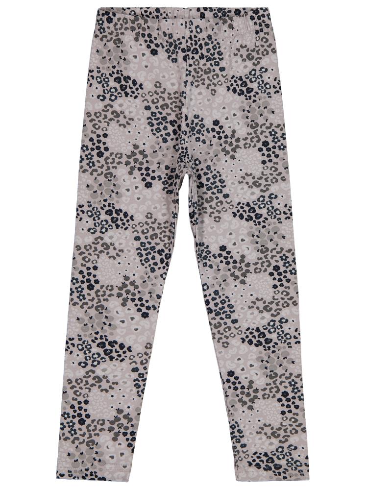 Civil Girls Leopar Baskılı 6-9 Yaş Tayt - Gri