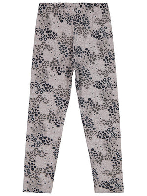 Civil Girls Leopar Baskılı 6-9 Yaş Tayt - Gri