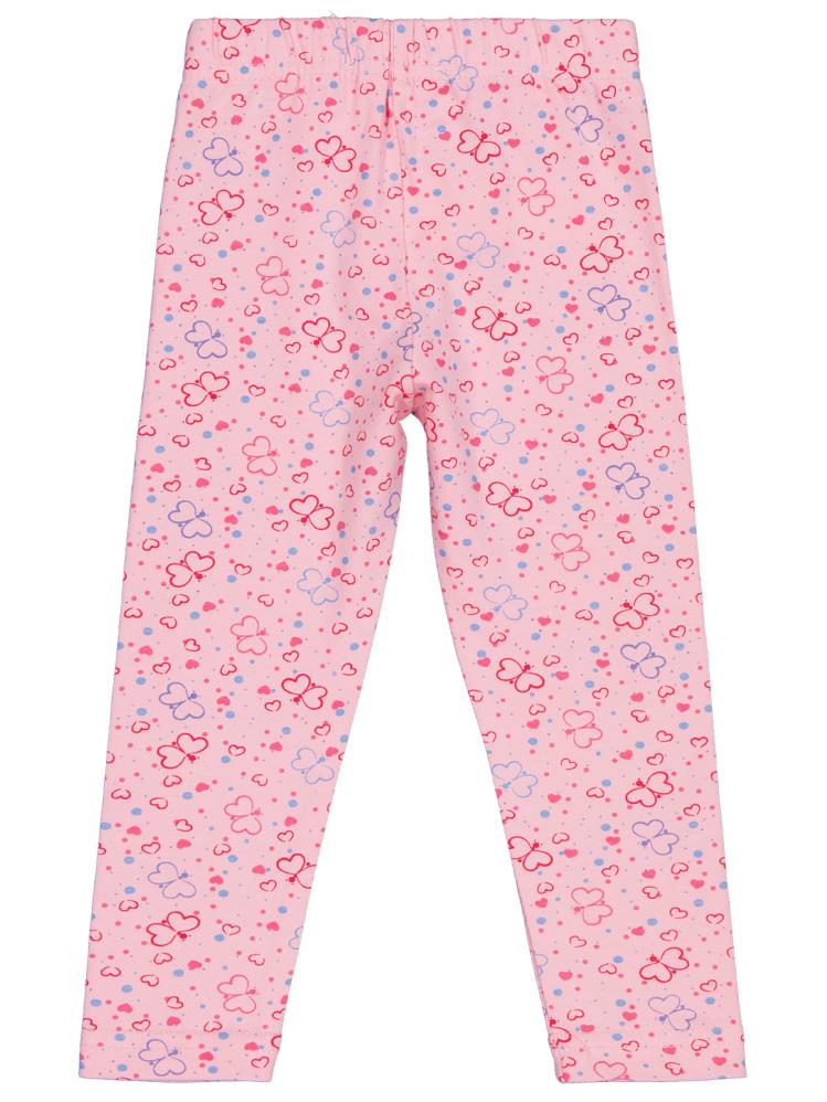 Civil Girls Kelebek Baskılı 2-5 Yaş Tayt - Pembe