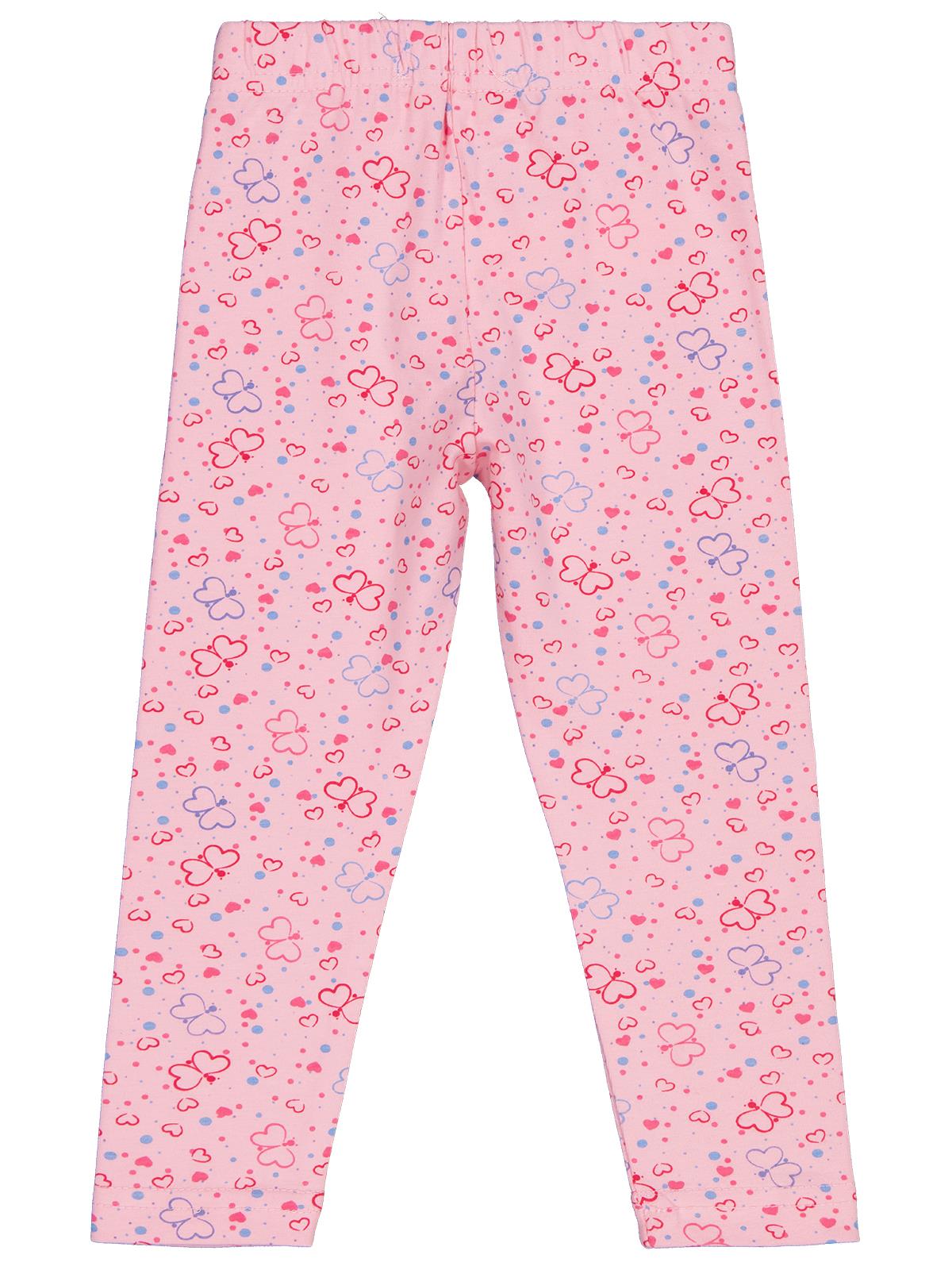 Civil Girls Kelebek Baskılı 2-5 Yaş Tayt - Pembe