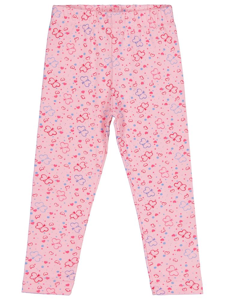 Civil Girls Kelebek Baskılı 2-5 Yaş Tayt - Pembe