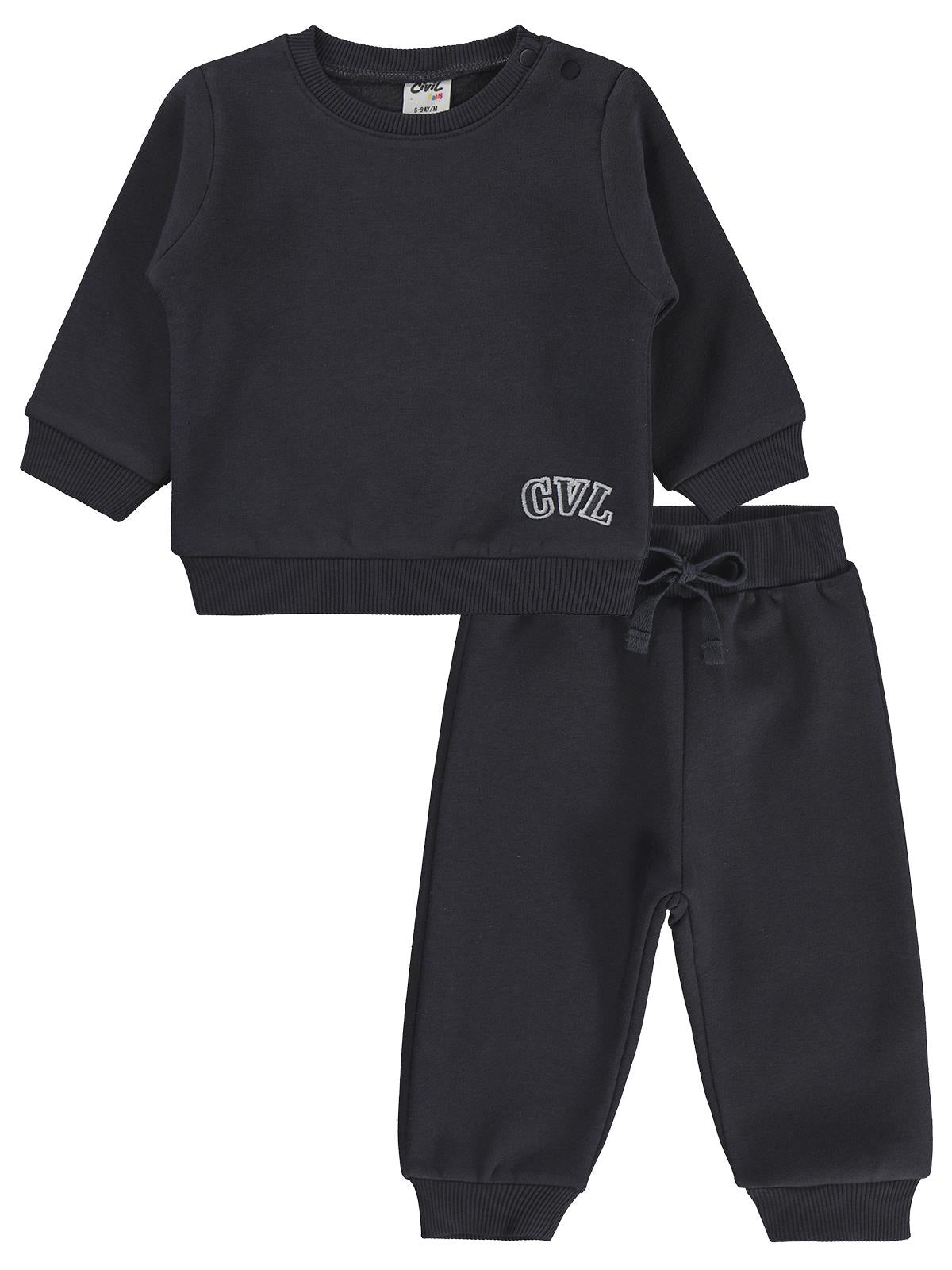 Civil Baby Cvl Nakışlı 6-18 Ay Takım - Gri