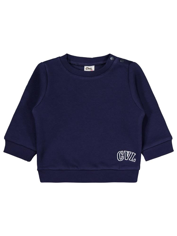 Civil Baby Cvl Nakışlı 6-18 Ay Takım - Lacivert