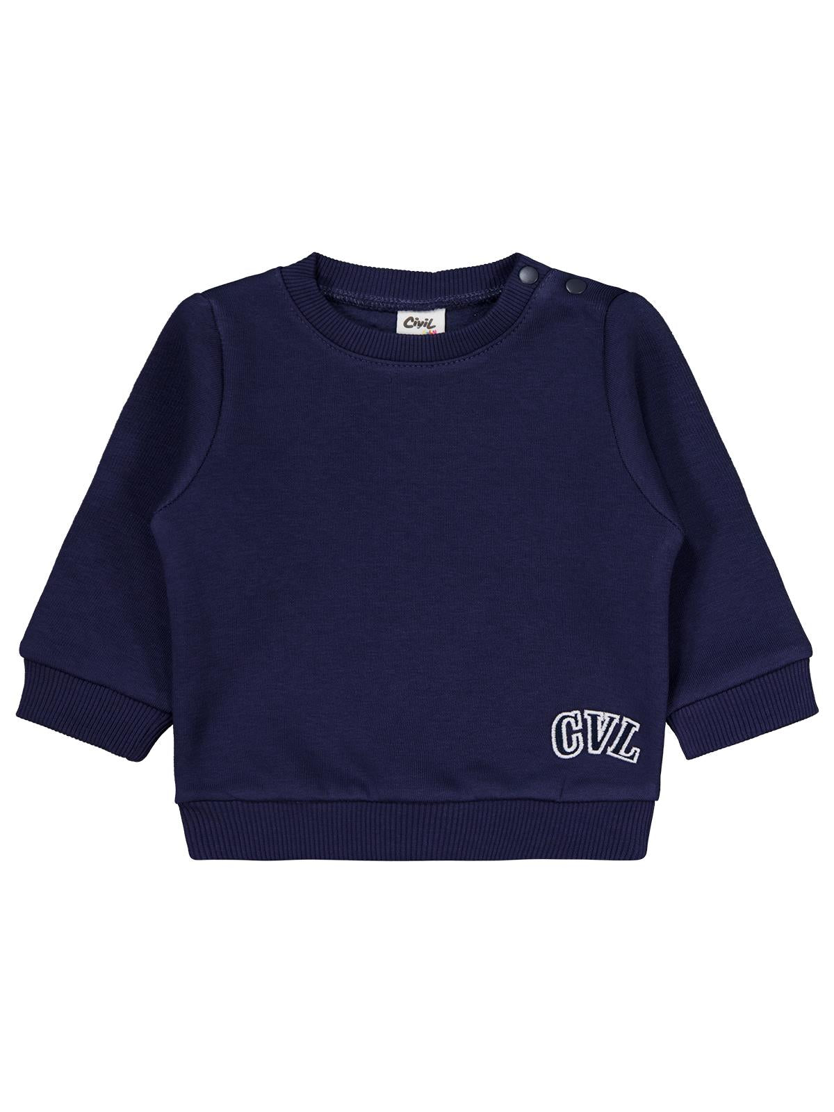 Civil Baby Cvl Nakışlı 6-18 Ay Takım - Lacivert