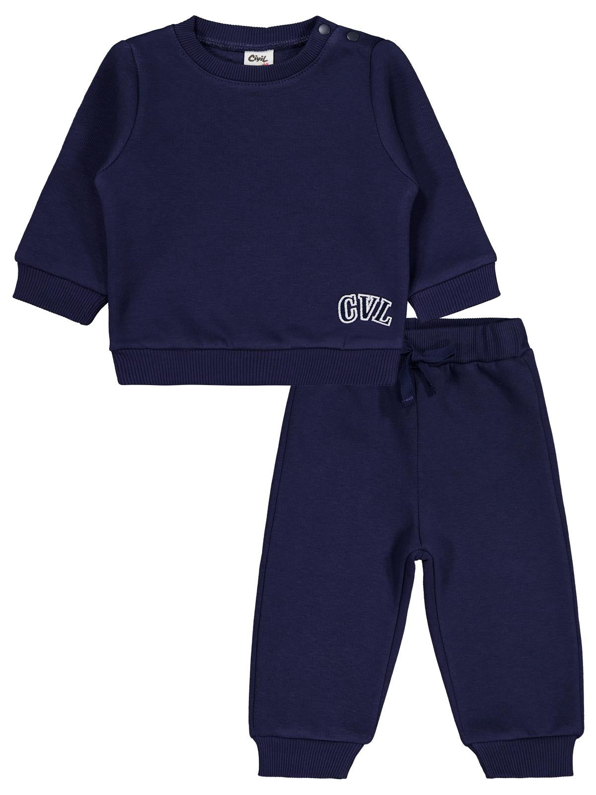 Civil Baby Cvl Nakışlı 6-18 Ay Takım - Lacivert
