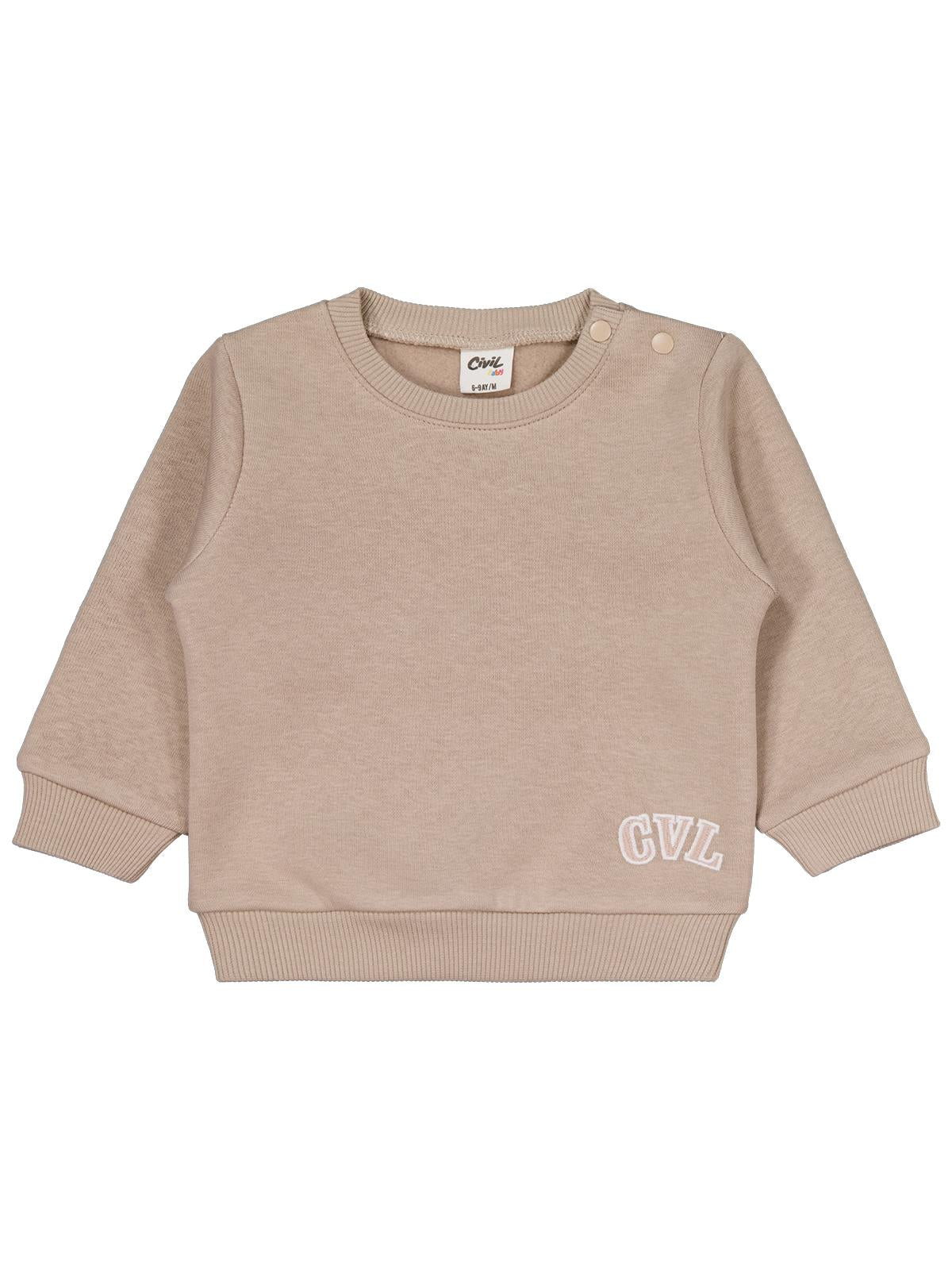 Civil Baby Cvl Nakışlı 6-18 Ay Takım - Bej