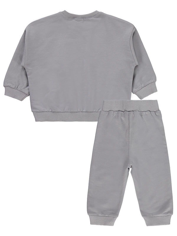 Civil Baby Baskılı 2'li 6-18 Ay Takım - Gri