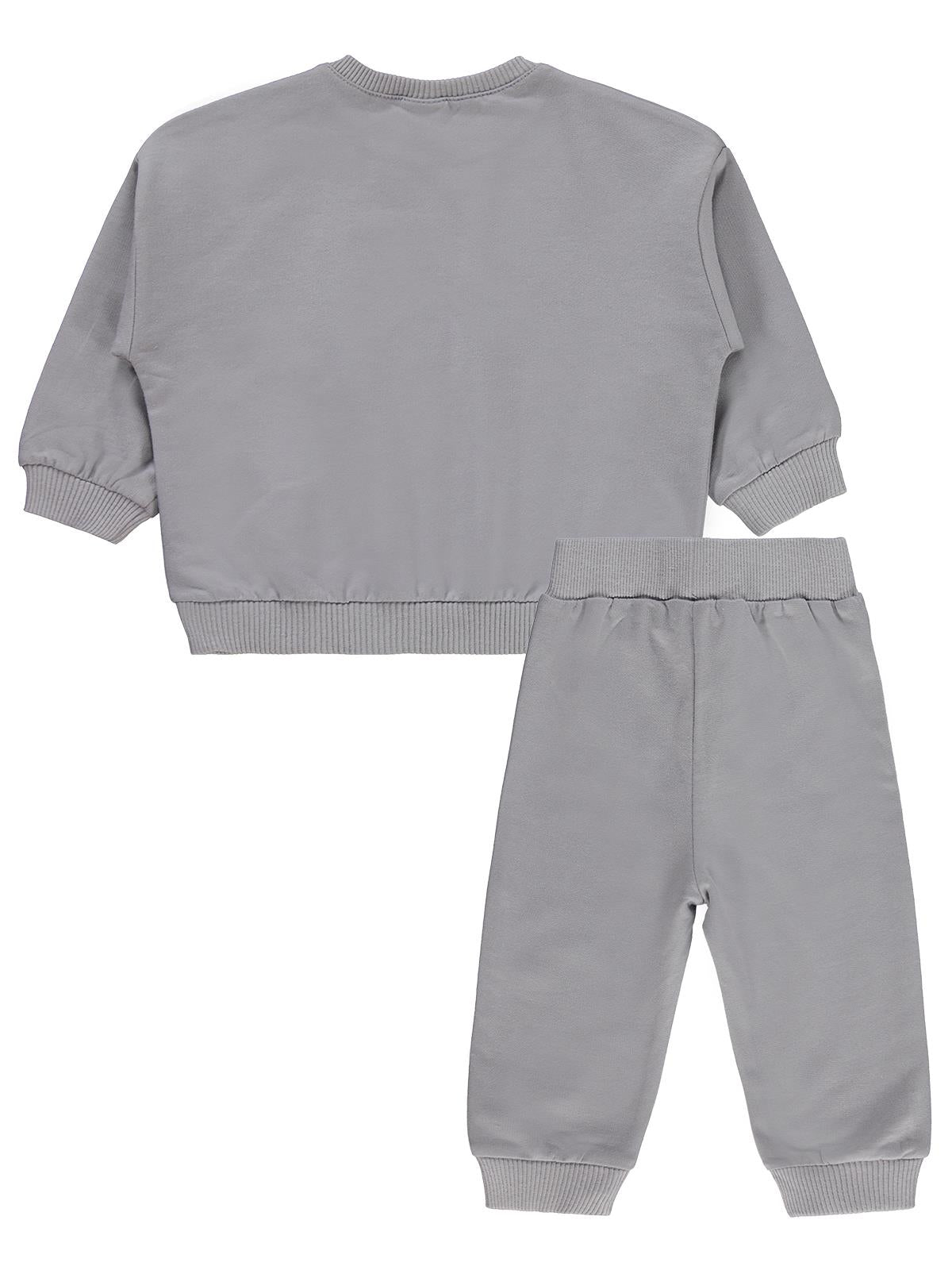 Civil Baby Baskılı 2'li 6-18 Ay Takım - Gri