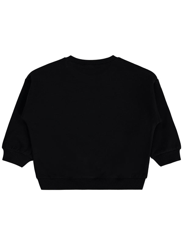 Civil Baby Teddy Bear Baskılı 6-18 Ay Sweatshirt - Siyah