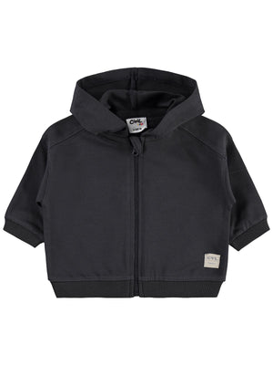 Civil Baby Civil Basic Timeless Kapüşonlu 6-18 Ay Hırka - Gri
