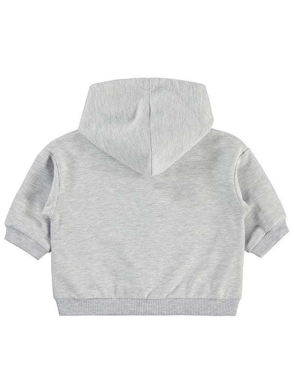 Civil Baby Civil Basic Kalp Etiketli Kapüşonlu 6-18 Ay Hırka - Ekru