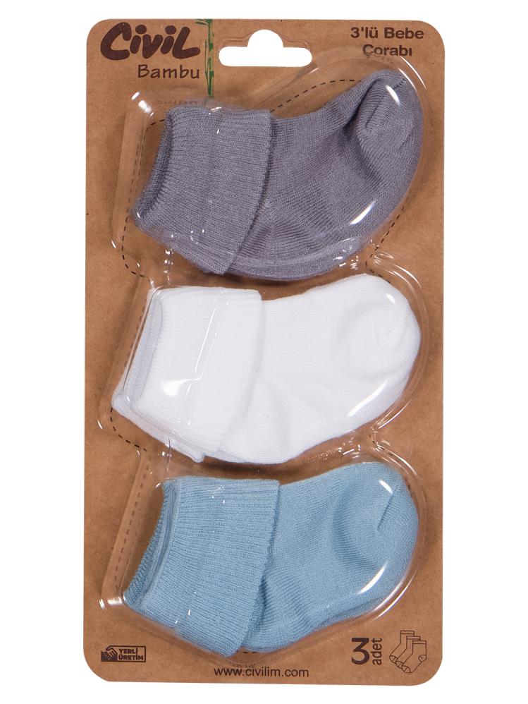 Civil Baby Bambu Basic Asetat 0-24 Ay Çorap Setleri