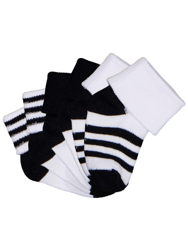 Civil Baby Siyah-Beyaz Asetat 0-24 Ay Çorap Setleri