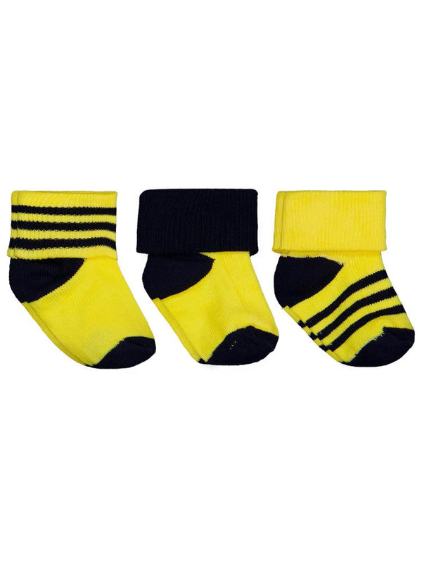 Civil Baby Sarı-Lacivert Asetat 0-24 Ay Çorap Setleri