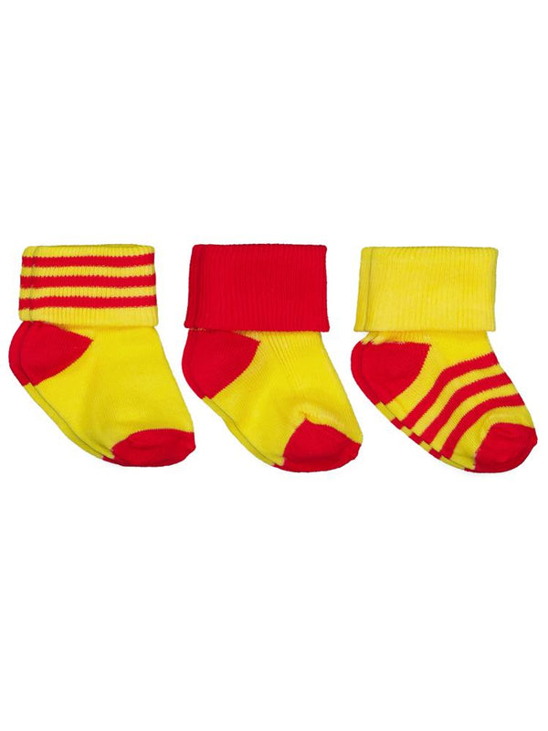 Civil Baby Sarı-Kırmızı Asetat 0-24 Ay Çorap Setleri