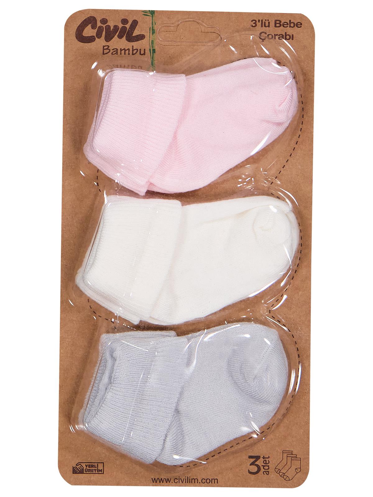 Civil Baby Bambu Basic Asetat 0-24 Ay Çorap Setleri