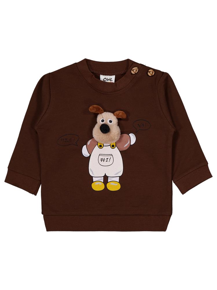 Civil Baby Köpek Kafalı 0-24 Ay Takım - Kahverengi