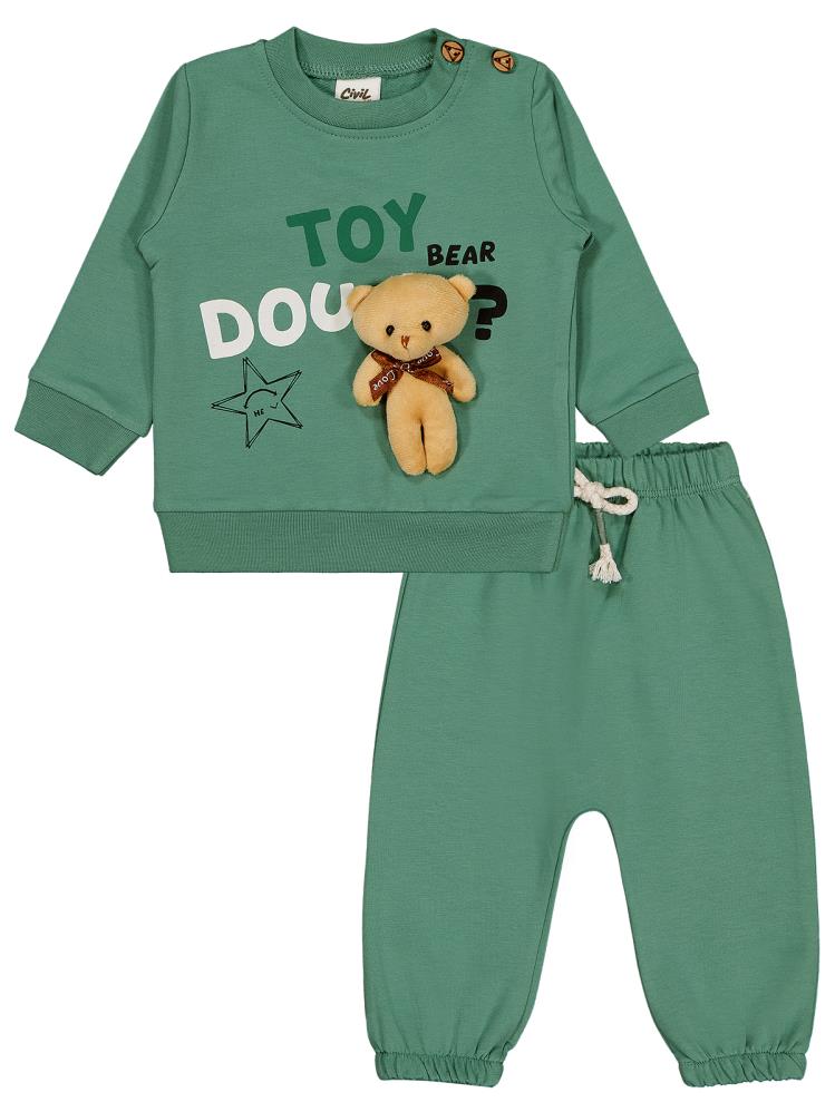 Civil Baby Ayıcıklı 6-18 Ay Takım - Haki