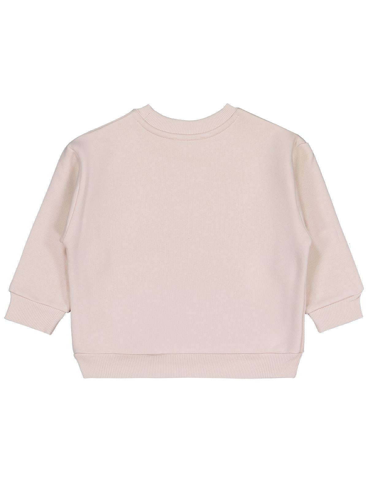 Civil Erkek Çocuk Hey Ayı Baskılı Sweatshirt | 3 İp Uzun Kol | Okul Kreş ve Günlük Kullanım - Bej