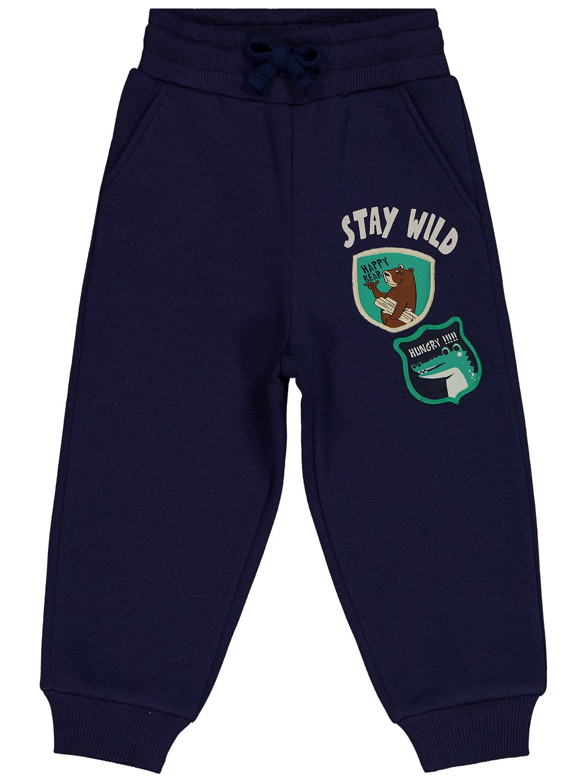 Civil Boys Stay Wıld Baskılı 2-5 Yaş Eşofman Altı - Lacivert