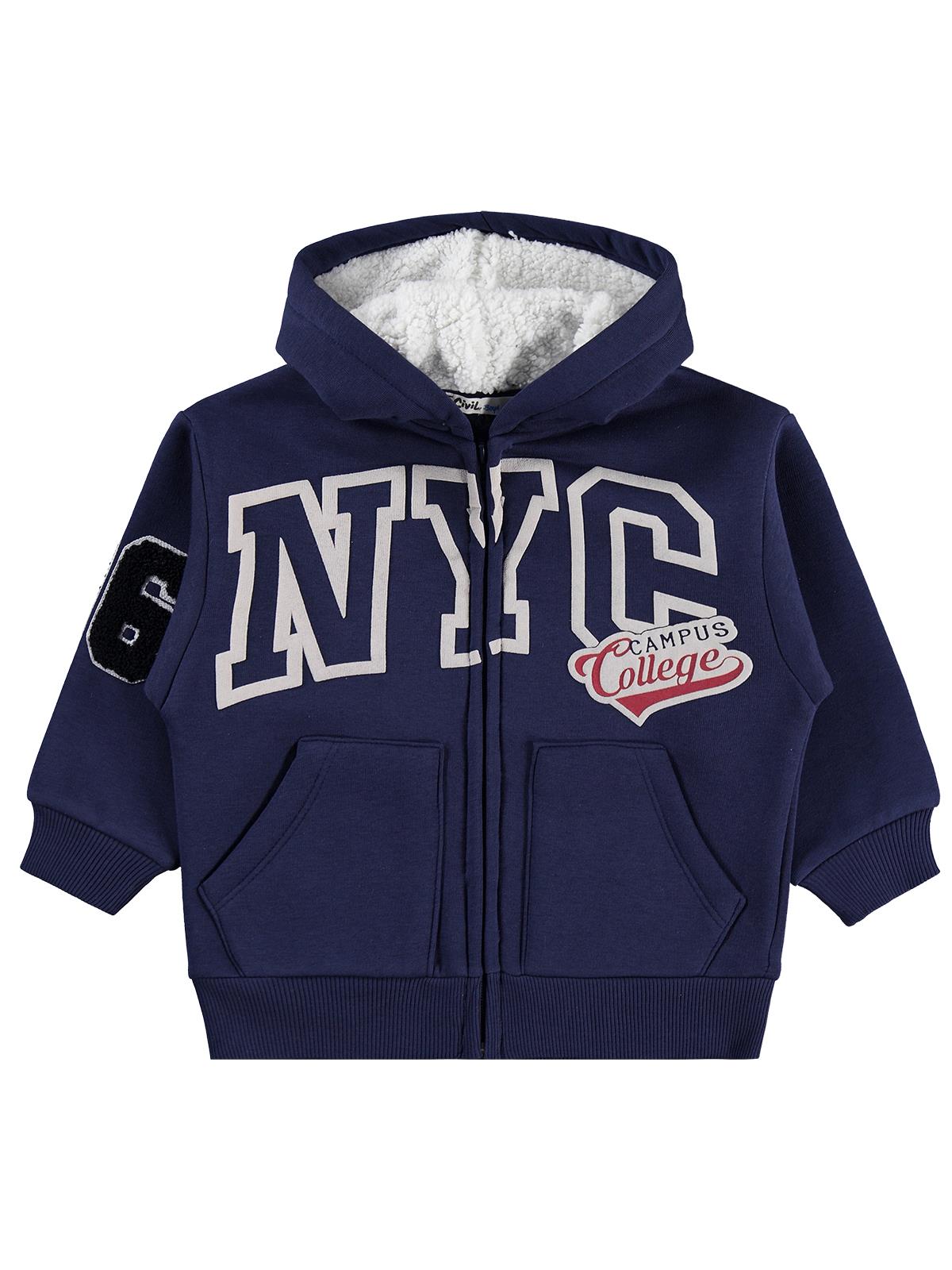 Civil Boys College Campus Baskılı 2-5 Yaş Hırka - Lacivert