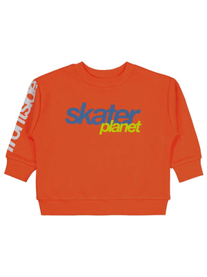 Civil Boys Skater Baskılı 2-5 Yaş Sweatshirt - Turuncu