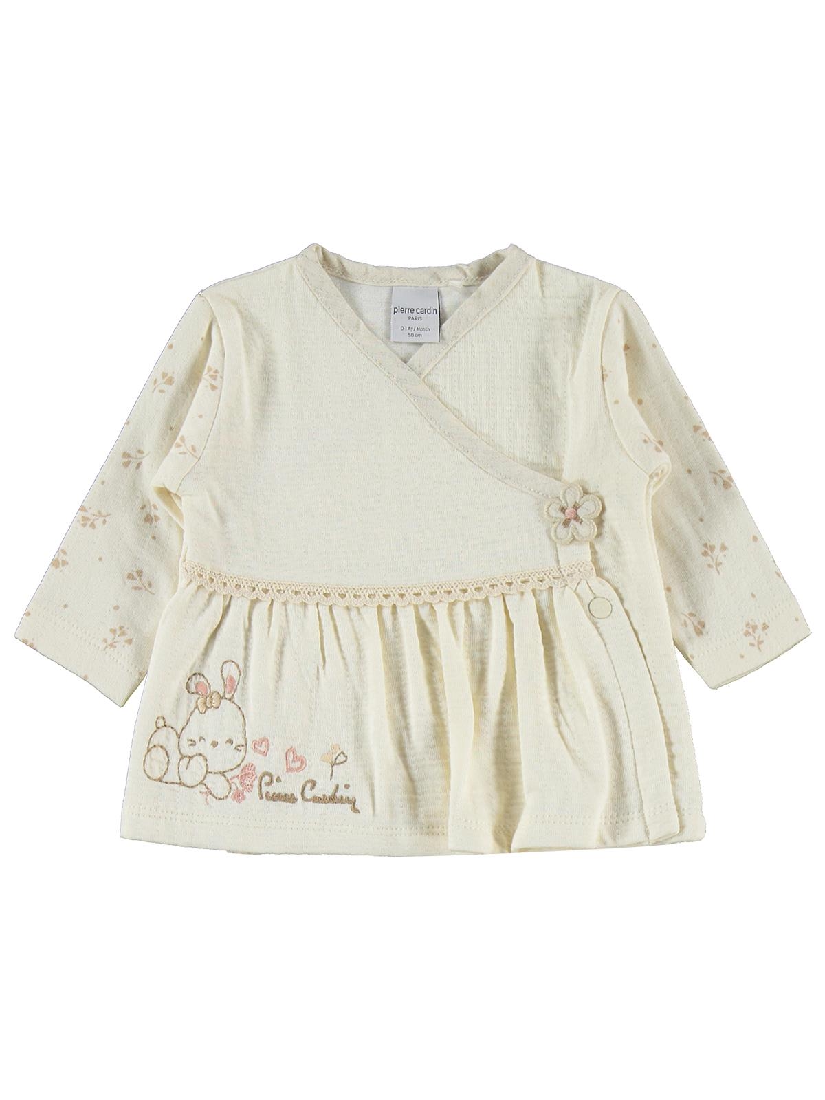 Pierre Cardin Çiçek Empirme 0-1 Ay Zıbın Takımları - Ekru