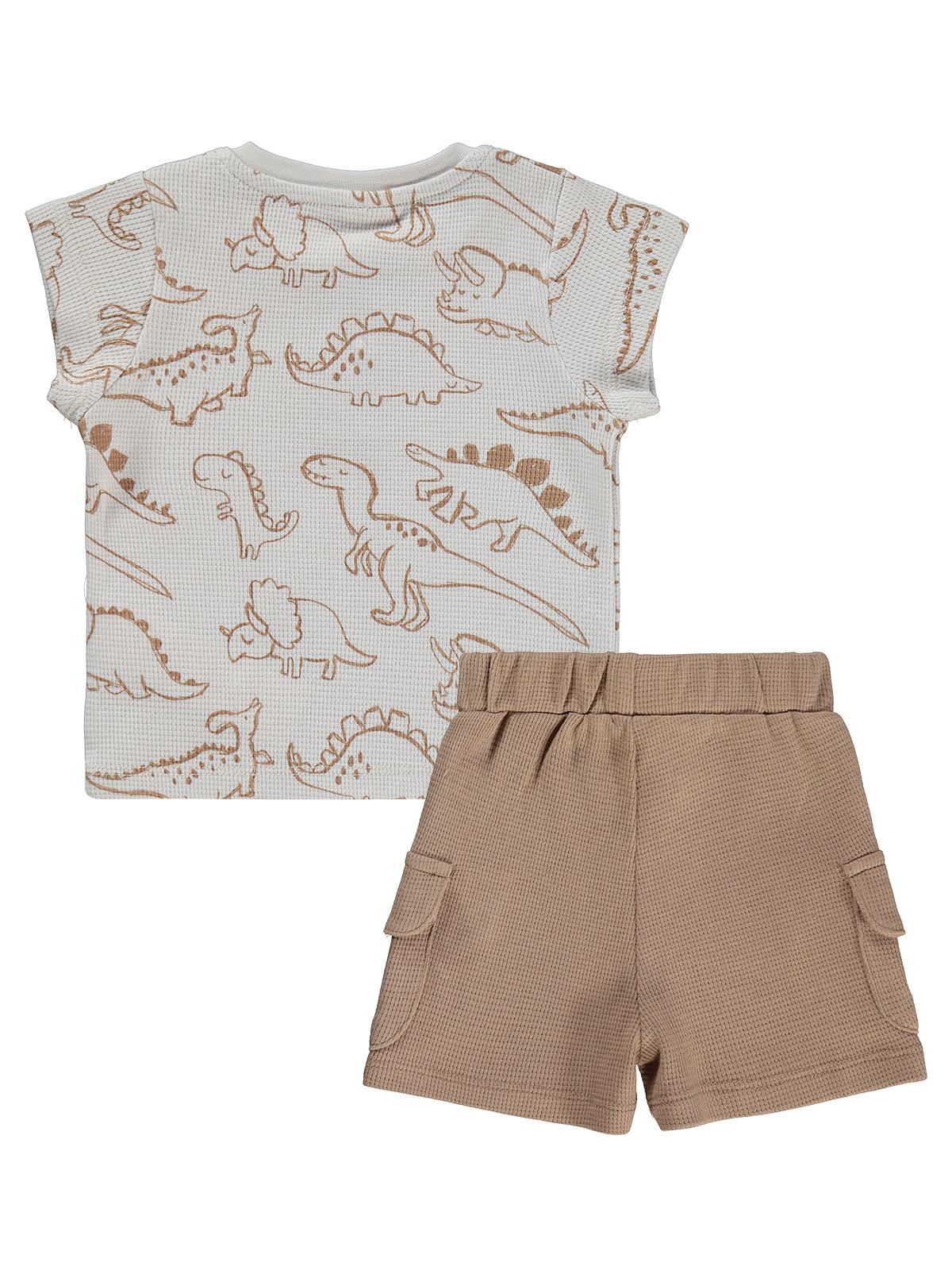 Civil Baby Kontür Dinozor Empirme 6-18 Ay Takım - Bej