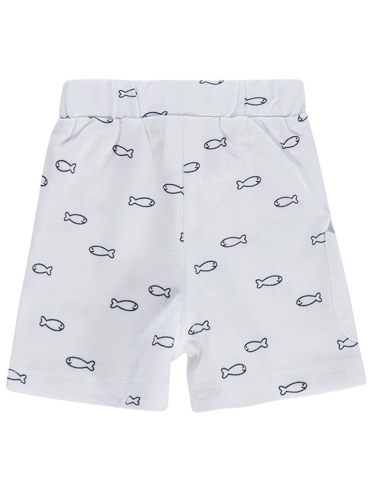 Civil Baby Erkek Bebek Balık Empirme 6-18 Ay Şort - Beyaz