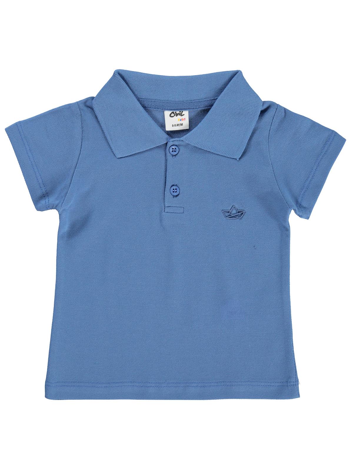 Civil Baby Yelken Baskılı 6-18 Ay Tişört - Mavi