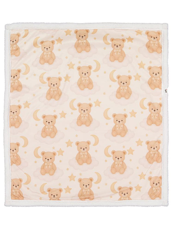 Civil Baby Ayıcık ve Ay Empirme Battaniye ve Kundak - Ekru