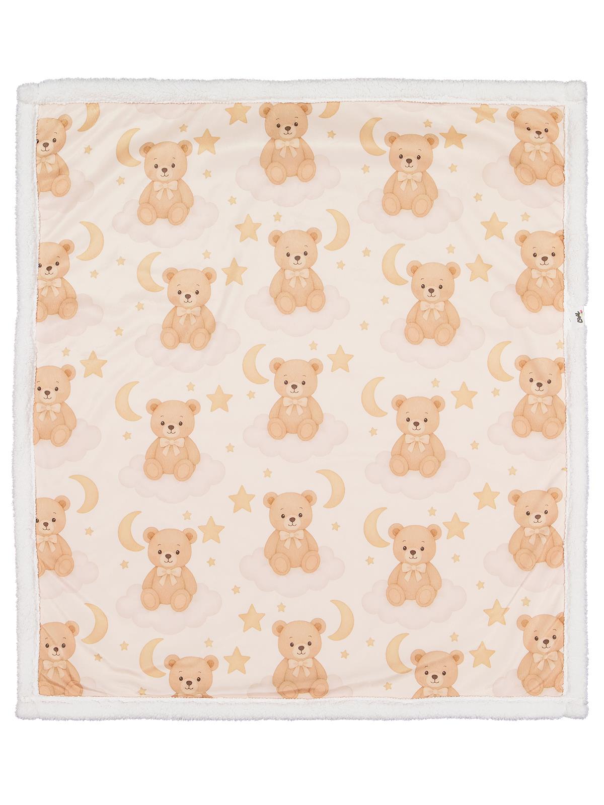 Civil Baby Ayıcık ve Ay Empirme Battaniye ve Kundak - Ekru