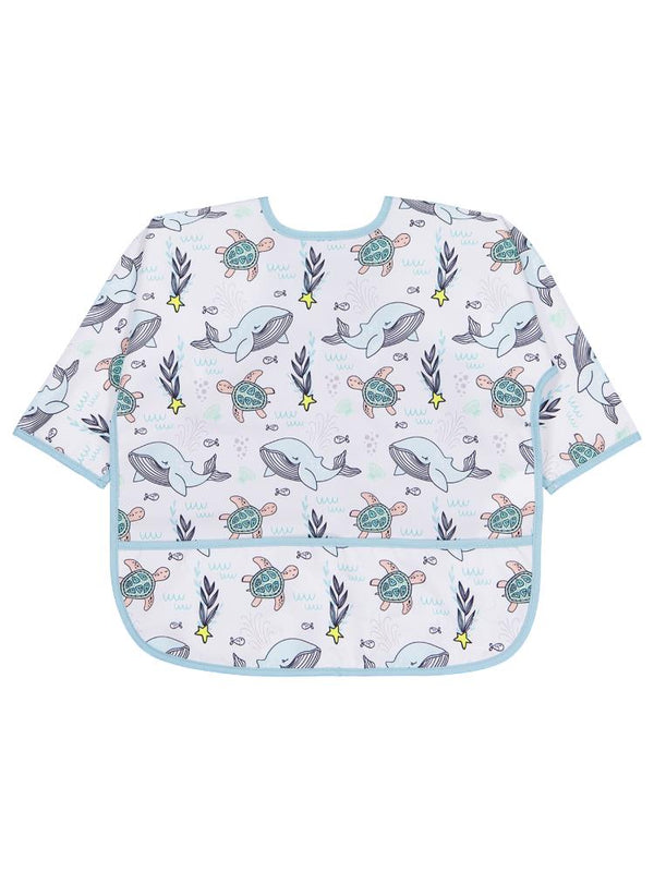 Civil Baby Kaplumabağa ve Balina Empirme Mama Önlüğü - Ekru