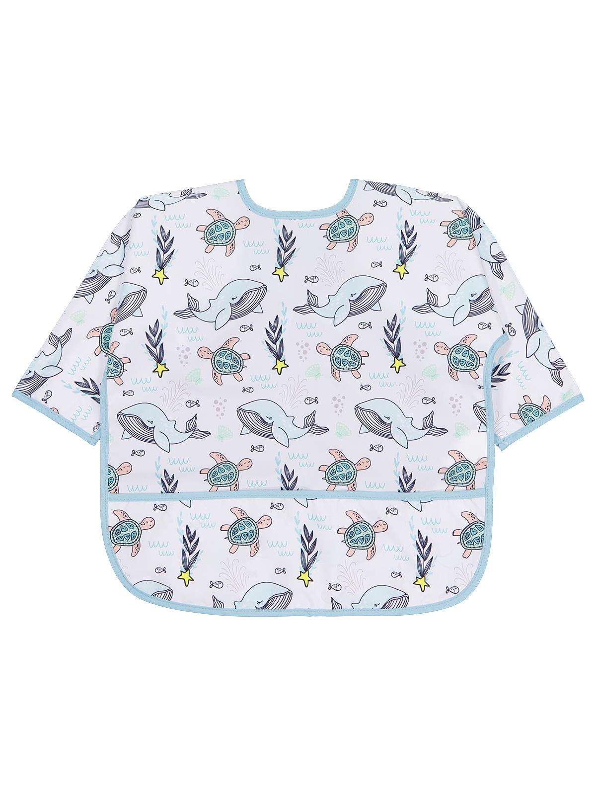 Civil Baby Kaplumabağa ve Balina Empirme Mama Önlüğü - Ekru