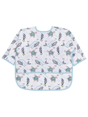 Civil Baby Kaplumabağa ve Balina Empirme Mama Önlüğü - Ekru