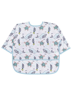 Civil Baby Kaplumabağa ve Balina Empirme Mama Önlüğü - Ekru