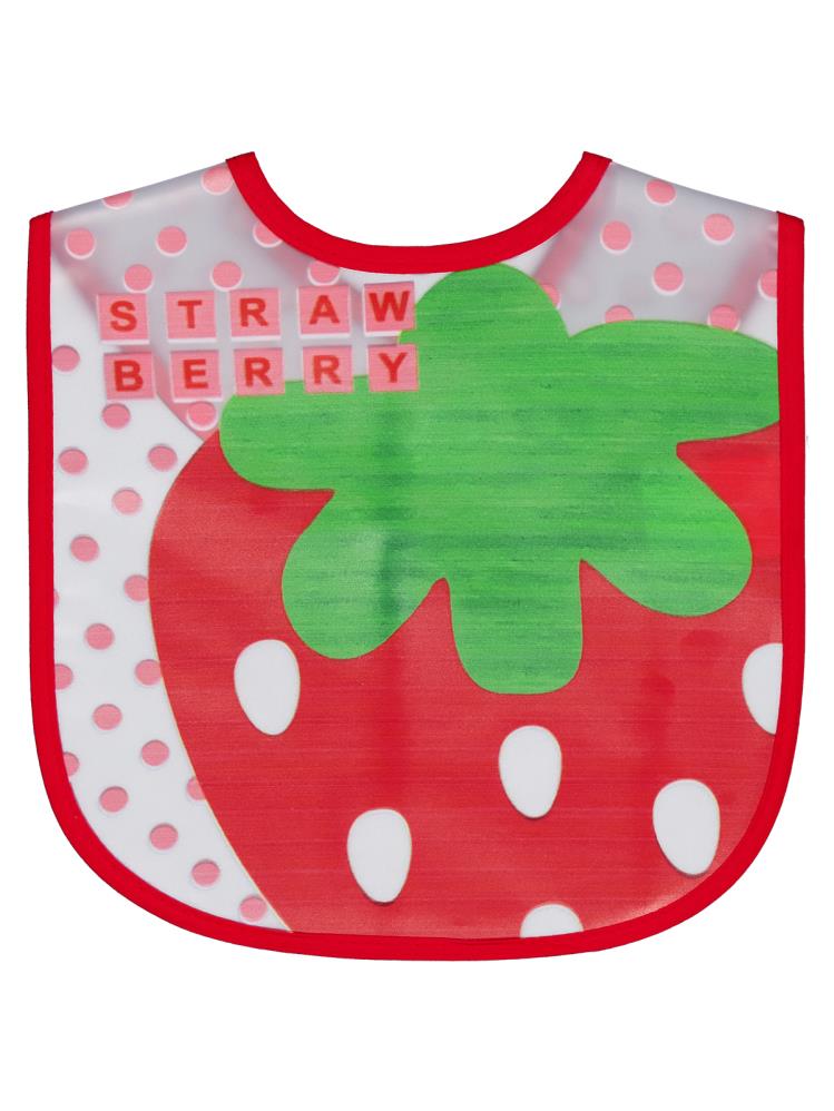 Civil Baby Çilek Baskılı Mama Önlüğü - Kırmızı