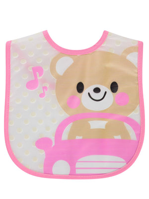 Civil Baby Tatlı Ayı Baskılı Mama Önlüğü - Pembe